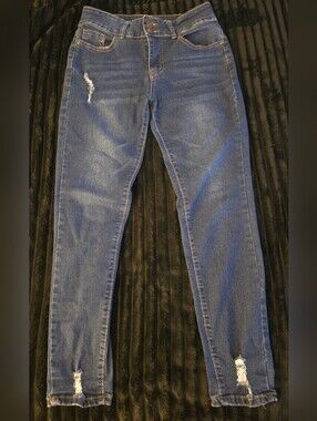Pastel Jeans Dark Blue Wash Jeans Skinny Double Button Juniors Size 9 29 EUC